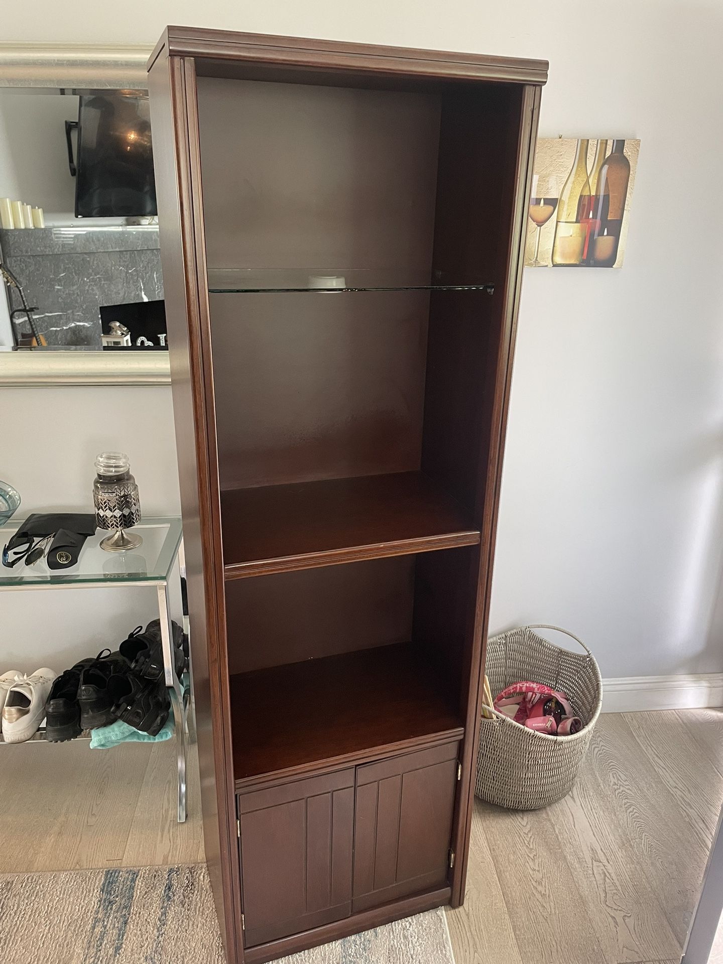 Mahogany display cabinet