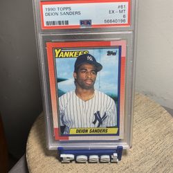1996 Topps Deion Sanders PSA 6