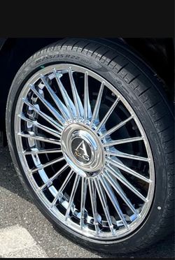 22" AZAD AZ25 Chrome Wheels with Pirelli P Zero Tires