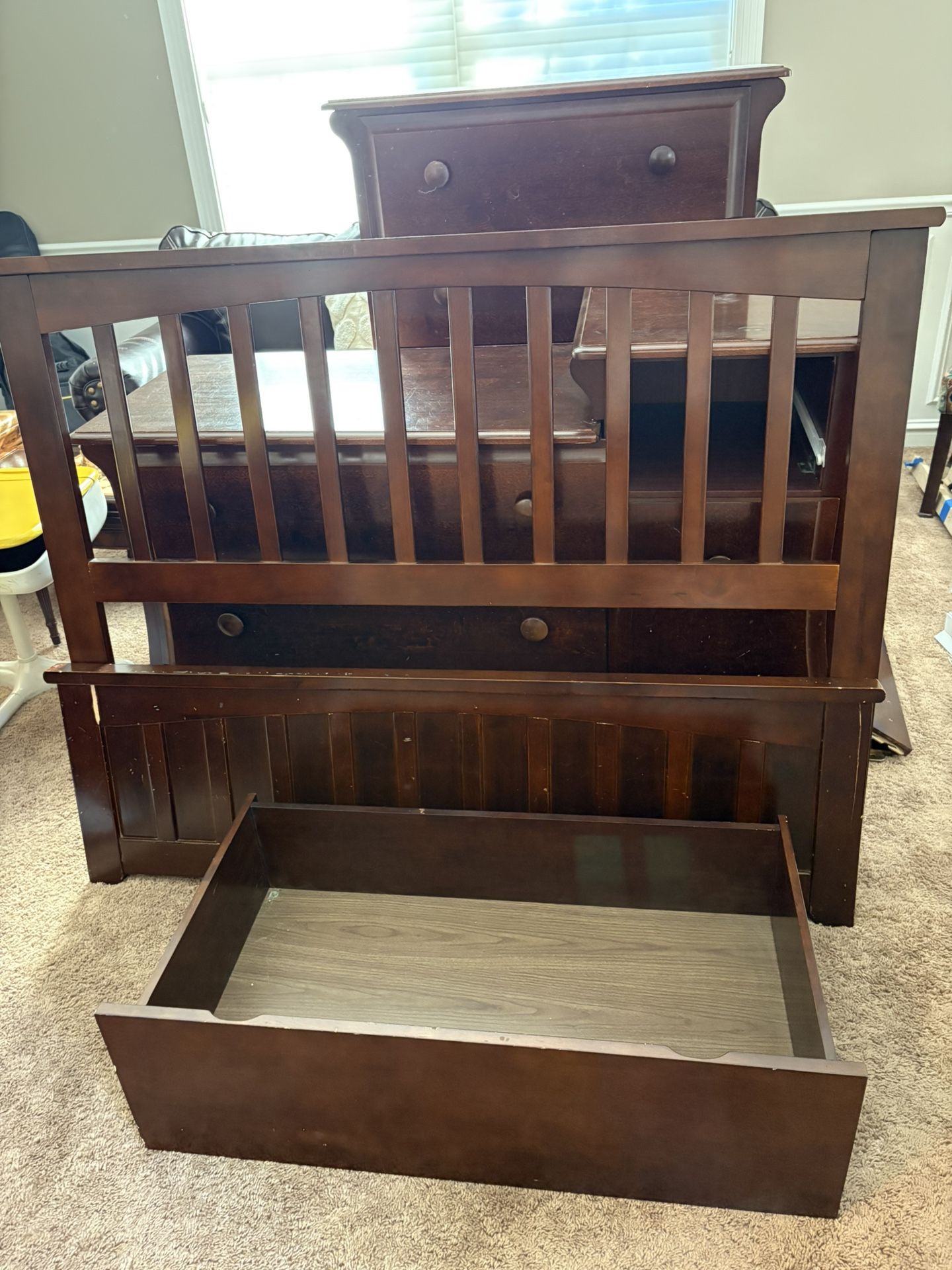 Cherry Bed frame With Storage drawers