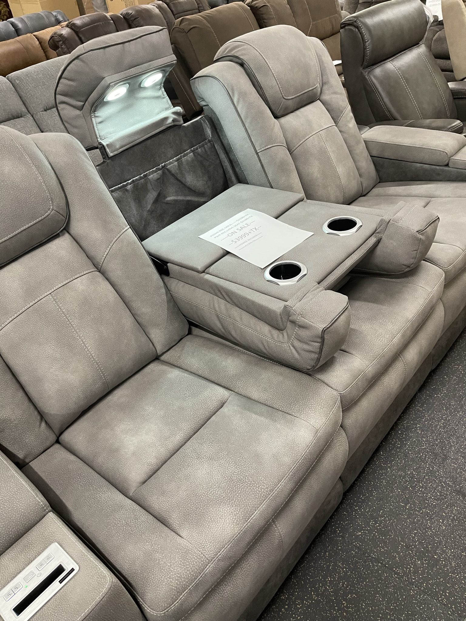 Power Reclining Sofa & Power Reclining Love Seat On Sale( Water Proof Fabric) 