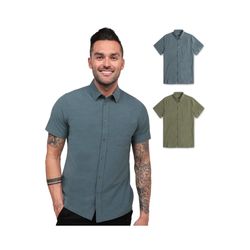 {INTO THE AM} Men's Casual Button Up Shirt Bundle