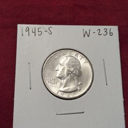 1945-s Washington Quarter 90% Silver