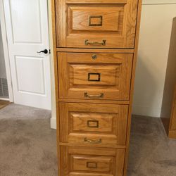 Oak File Cabinets - Like New