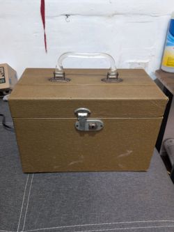 Vintage Gold 45 Box Amfile Platter-Pak Records Record Case