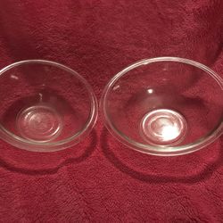 Vintage PYREX 322-1L & 323-1.5L Clear Nesting Mixing Bowl Set FLAWLESS!