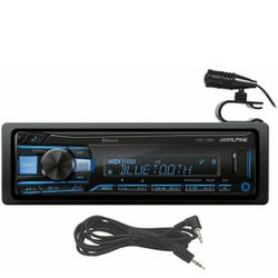 Alpine UTE-73BT Digital Media Bluetooth Car Stereo Receiver w/USB+ Absolute AUX Cable

