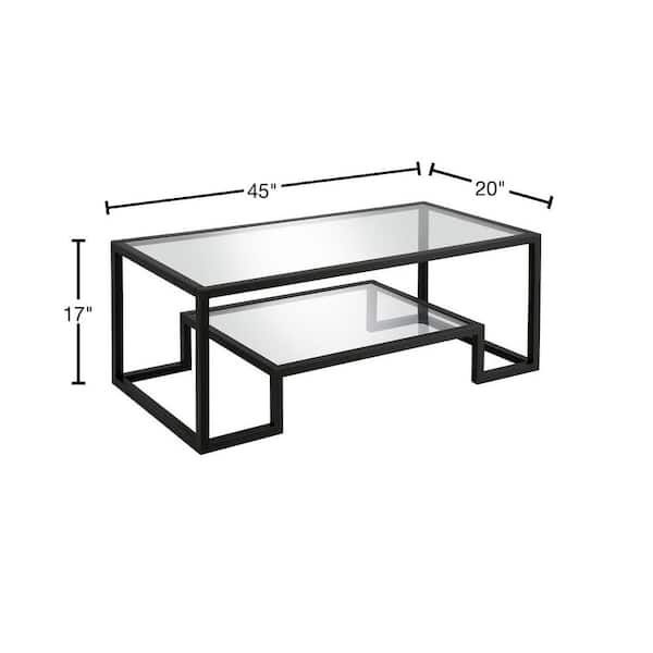 New Modern Rectangle Glass Top Coffee Table Accent Cocktail w/Shelf Living Room
