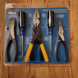 IDEAL PROFESSIONAL TOOLS! NEW! ELECTRICAL TOOL KIT 6 PIECE 