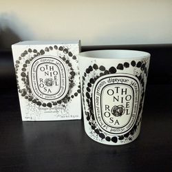 DIPTYQUE Othoniel Rosa Scented Candle Rose Louvre Limited Edition Black & White