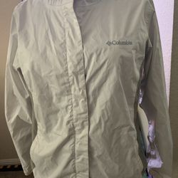 Columbia White Windbreaker 
