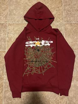 Spider Hoodie Maroon Color