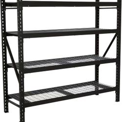 4-Tier Industrial Steel Shelving Unit