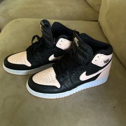 Nike Jordan Pink and Black Size 6Y Boys