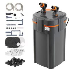 257}Aquarium Filter 264GPH, 3-Stage Canister Filter 75 Gallon, Ultra-Quiet Internal Aquarium Filter with UV Protection, Submersible Power Filter with