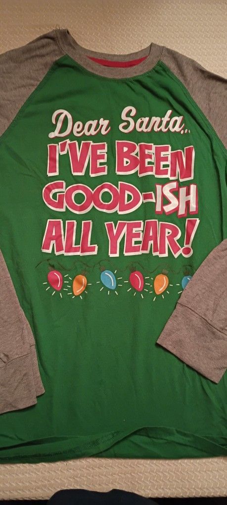 Lot Of 3 Christmas Long Sleeve Shirts Boys 14/16
