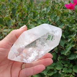 Double Terminated Quartz Crystal Natural 5.5" Clear 5300 Grams Mineral Specimen
