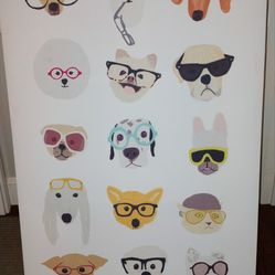 Dogs with glass's picture
