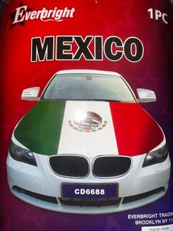 Car hood Mexico flag