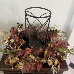 Absolutely Gorgeous Wreath Candle Holder Centerpiece Decor 