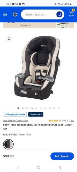 Baby Trend Trooper Slim 3-in-1 Convertible Car Seat $80 each or 2 for $150