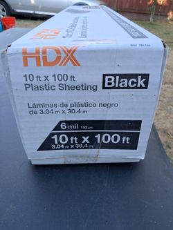 HDX Plastic Sheeting 10 ft x 100 ft