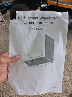Hitch mount wheelchair carrier model number T-NS-SSC001-F