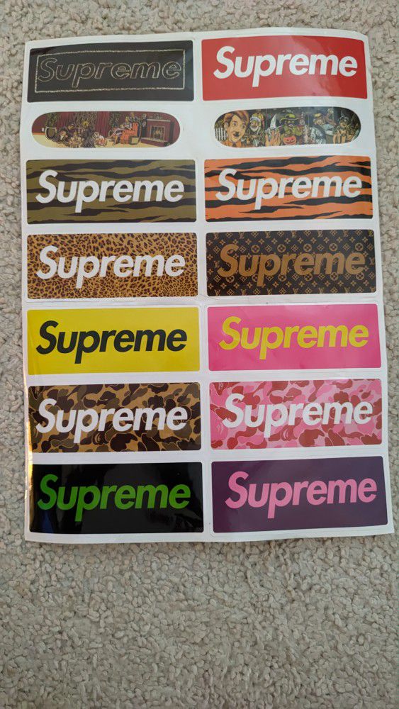 Supreme Sticker Sheet (2x7)