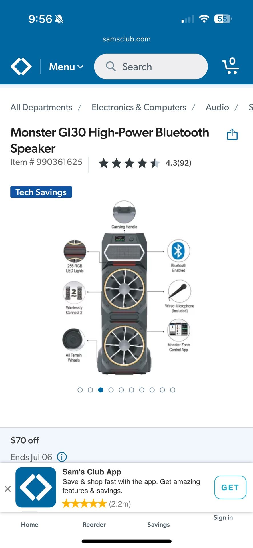 Monster GI30 High Power Bluetooth Speaker
