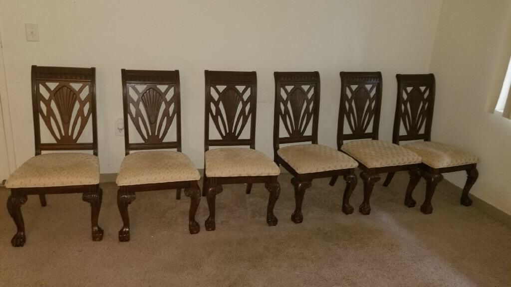 dinning table with six chairs