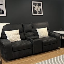 Double Recliner Sofa -  Charcoal Grey 