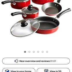 Red And Black Pots And Pans 
