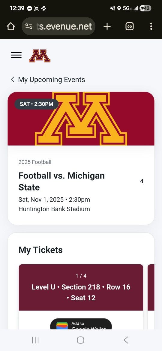 UMN VS MICHIGAN