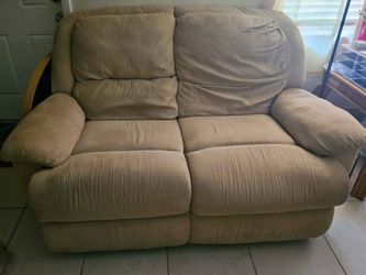Beige Loveseat