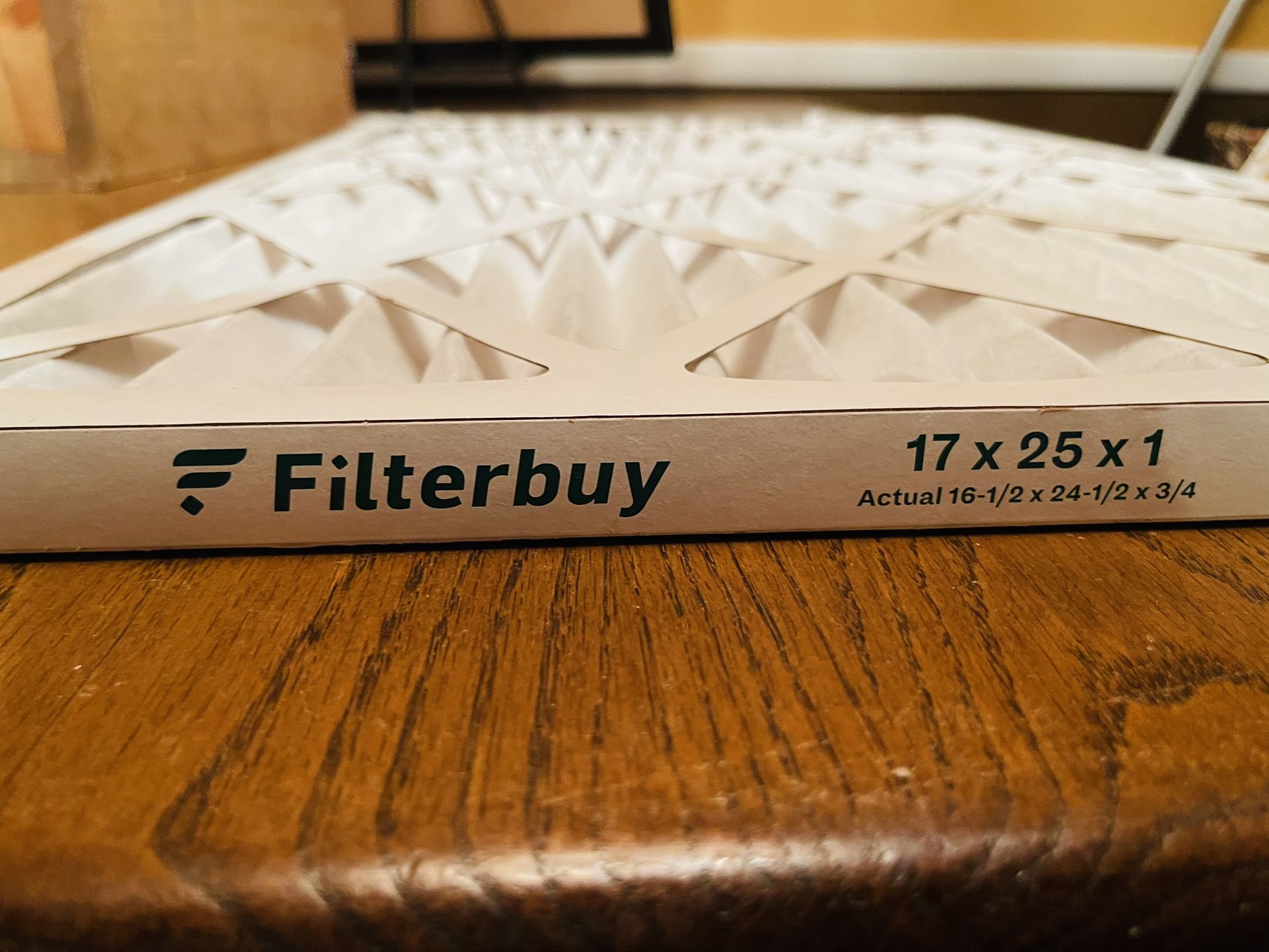 (1) Filterbuy 17x25x1 Air Filter MERV 8 Furnace HVAC AC Allergen Defense