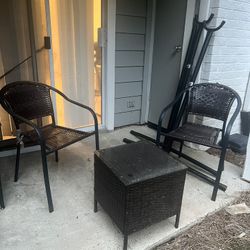 Patio Chairs And Table Set, Basic Patio Set 