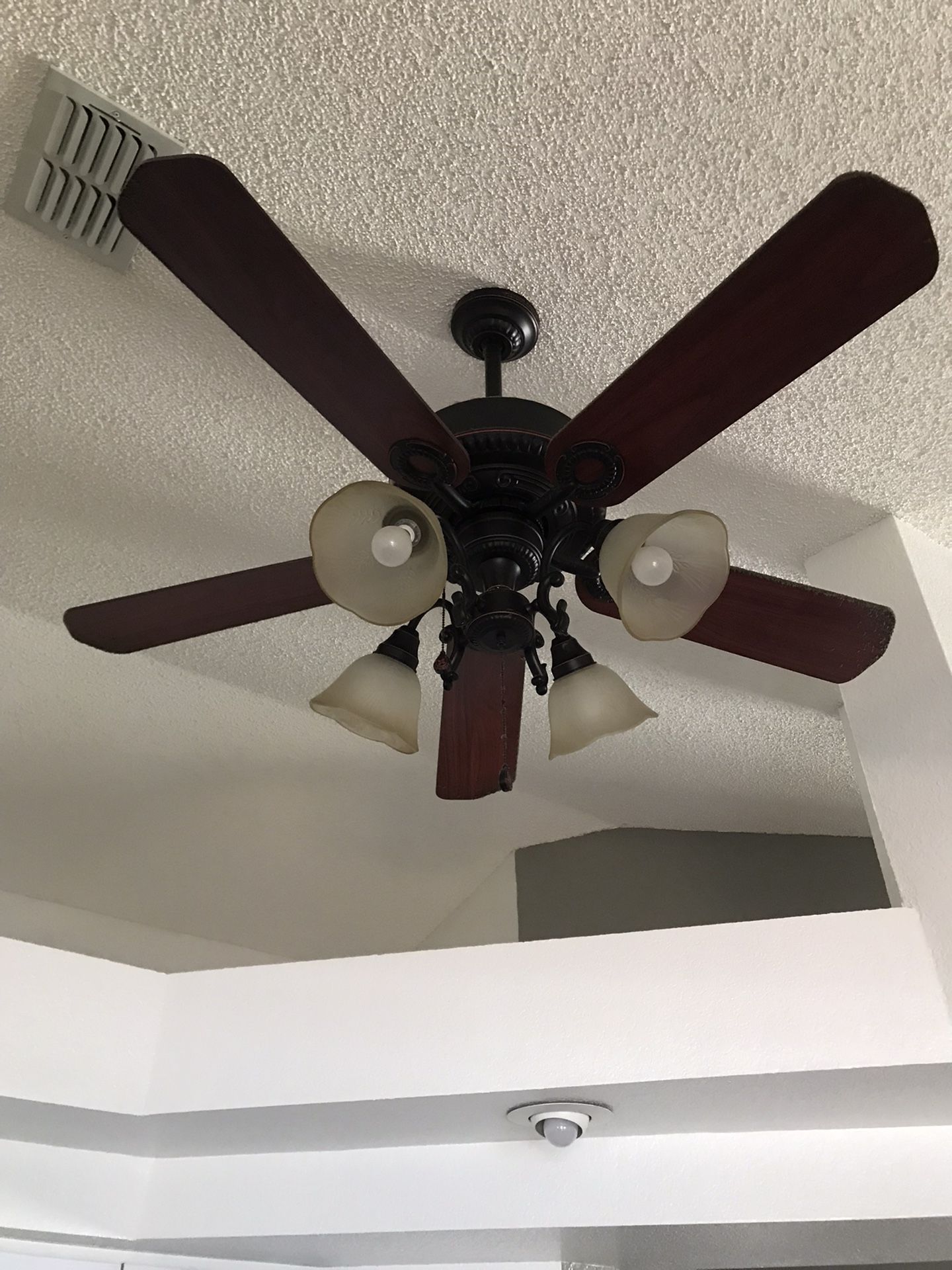 Brown And Brass Ceiling Fan
