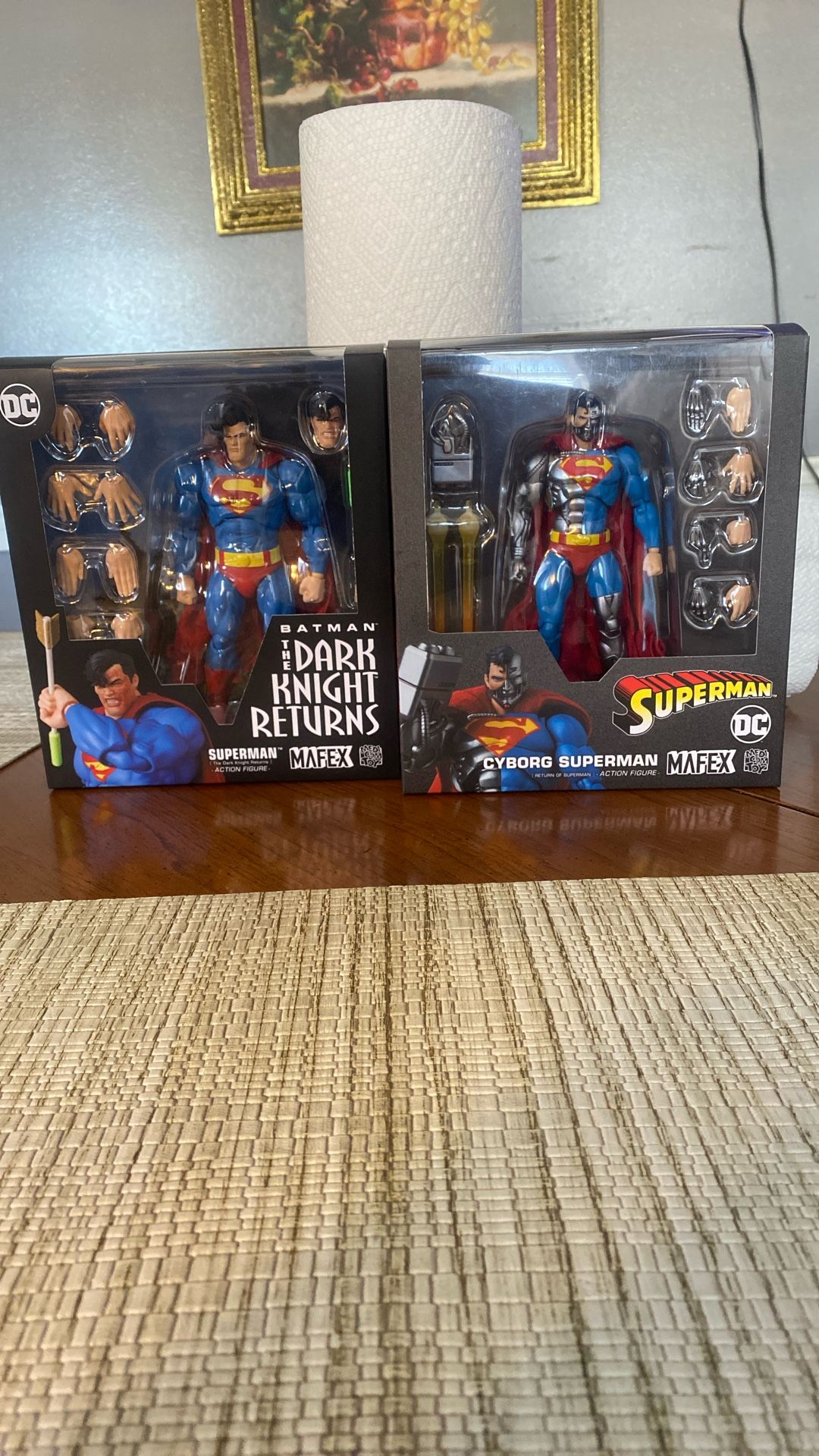 Mafex Superman From Dark Night Returns And Mafex Cyborg Superman