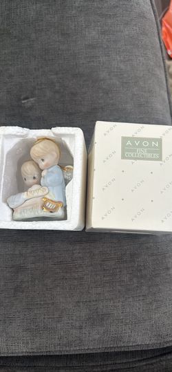 1997 Avon Precious Moments Holy Family Porcelain Ornament