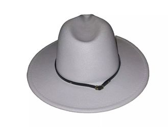 Woman's Wide Brim Fedora- White