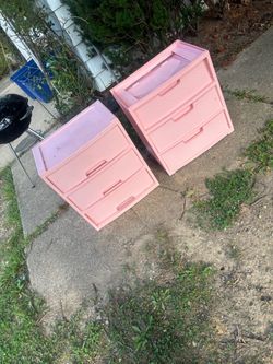 Pink plastic dressers 2for $25