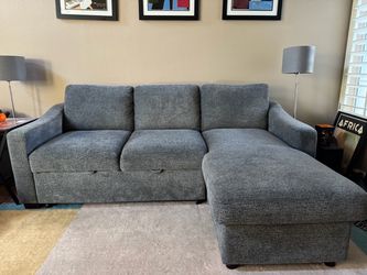 Gray L shaped couch