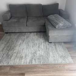 Bonaterra Charcoal Sofa With Reversible Chaise