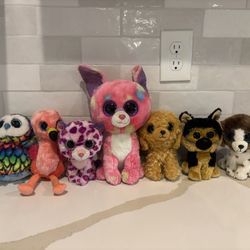 Collection of Ty Beanie Boos, which are popular stuffed animal plush toys