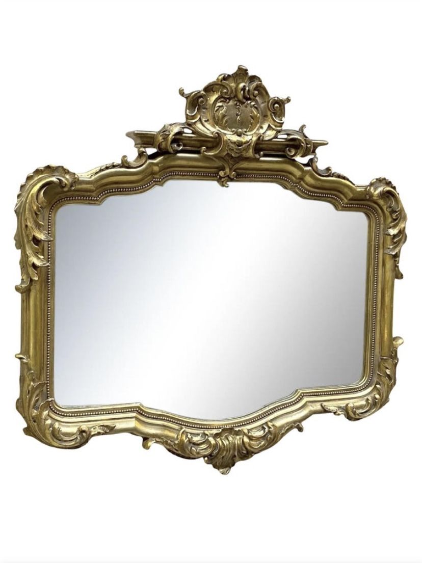 19th Century French Rococo Gilt Mirror