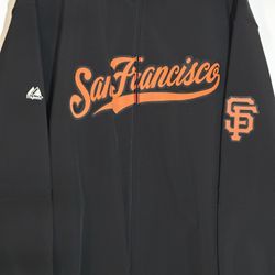 Vintage SF Giants MLB Majestic Black Full Zip Jacket (4XL)