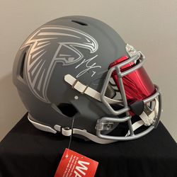 Bijan Robinson Signed Falcons Authentic Full Size Helmet