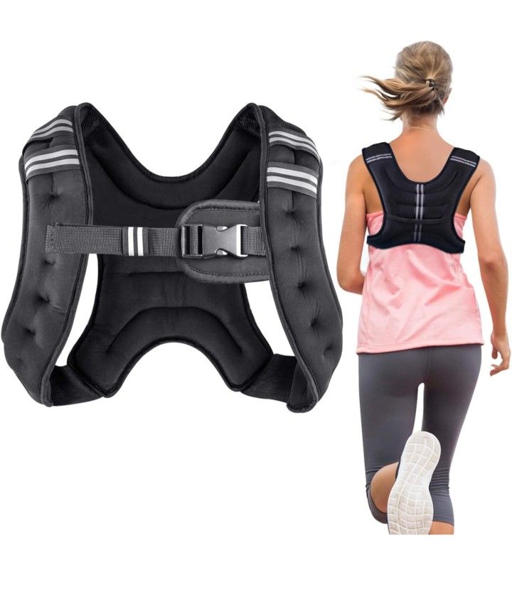 Weighted Vest Weight Vest for Men Women Kids Weights Included, Body Weight Vests Adjustable for Running
