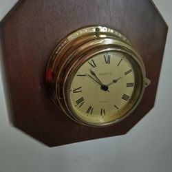 Ship Nautical Wall Clock Brass