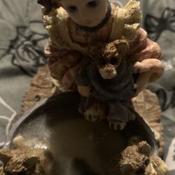 1995 BOYDS YESTERDAYS' CHILD: WENDY WITH BRONTE, KEATS, TENNYSON & POE WASH DAY. 